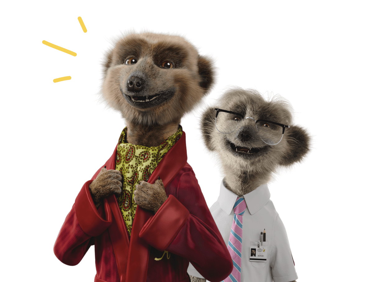 Aleksandr and Sergei smilling